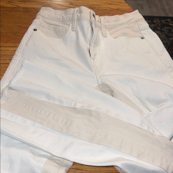 FRAME Le Crop Mini Boot LCMBSM009 Cropped Jeans White Cream Women’s Size 26 $265 - Picture 3 of 8